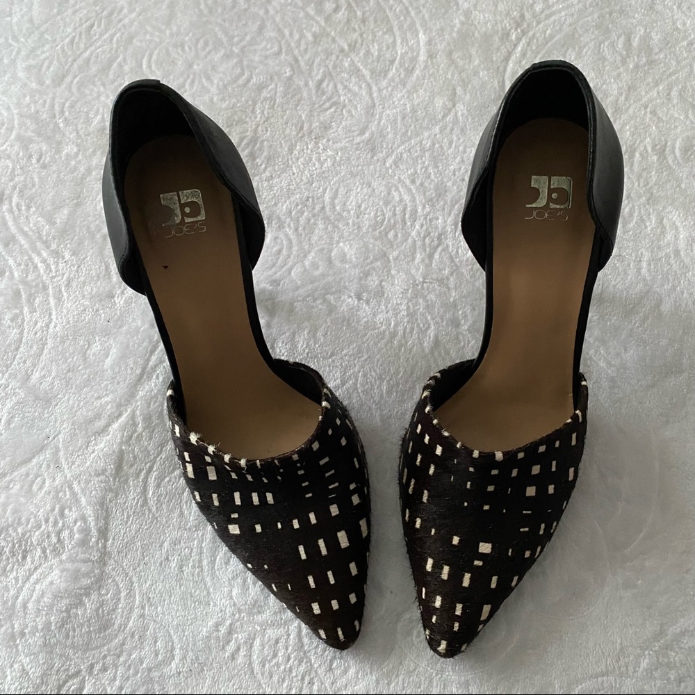 Joes Jeans Calf Hair D’orsay Pointed Toe Heels - Picture 4 of 14
